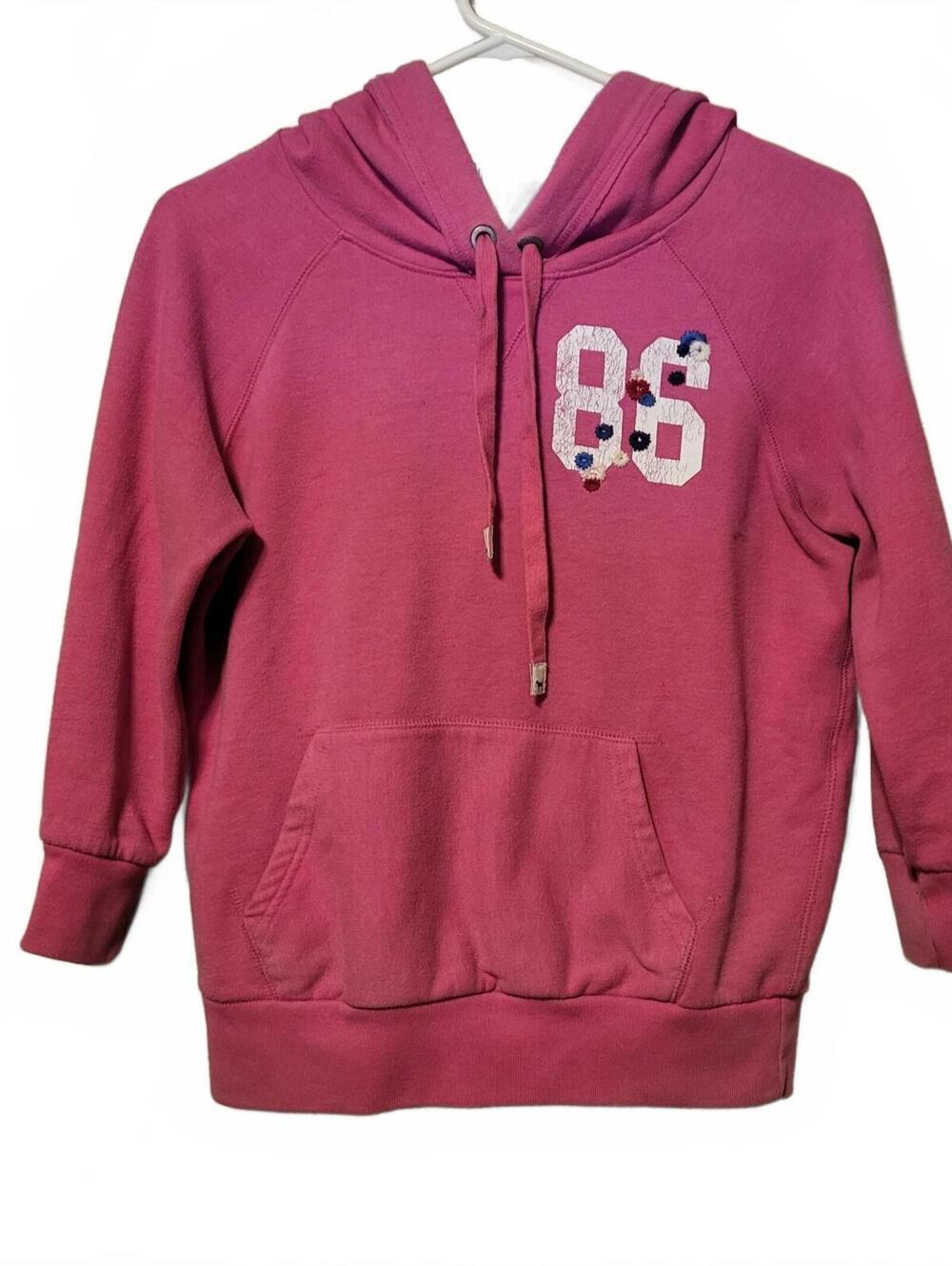 Victorias Secret PINK Peace Love Hoodie Small 2009 Floral Y2K Pullover